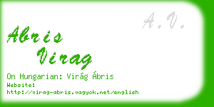 abris virag business card