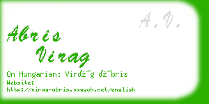 abris virag business card